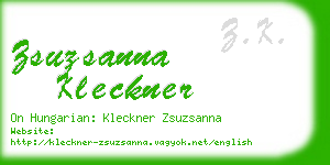 zsuzsanna kleckner business card